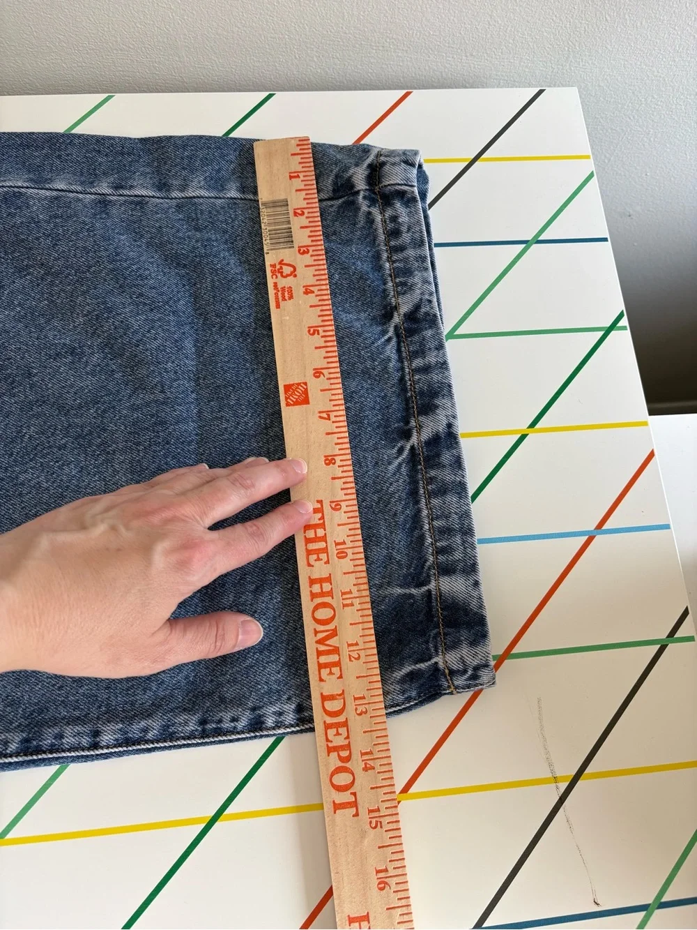 Lane Bryant Denim Wide Leg Jeans Size 18S Medium Blue Wash Clean Girl Minimalist - Picture 10 of 10